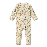 Wilson + Frenchy | Summer Garden Organic Zipsuit w feet