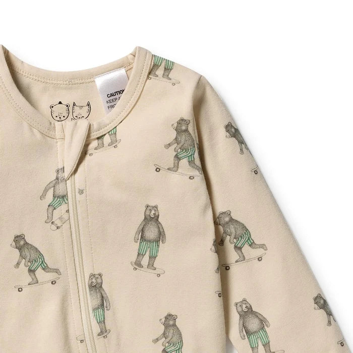 Wilson + Frenchy | Skater Club Organic Zipsuit With Feet
