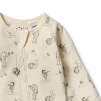 Wilson + Frenchy | Whispering Willows Organic Zipsuit With Feet
