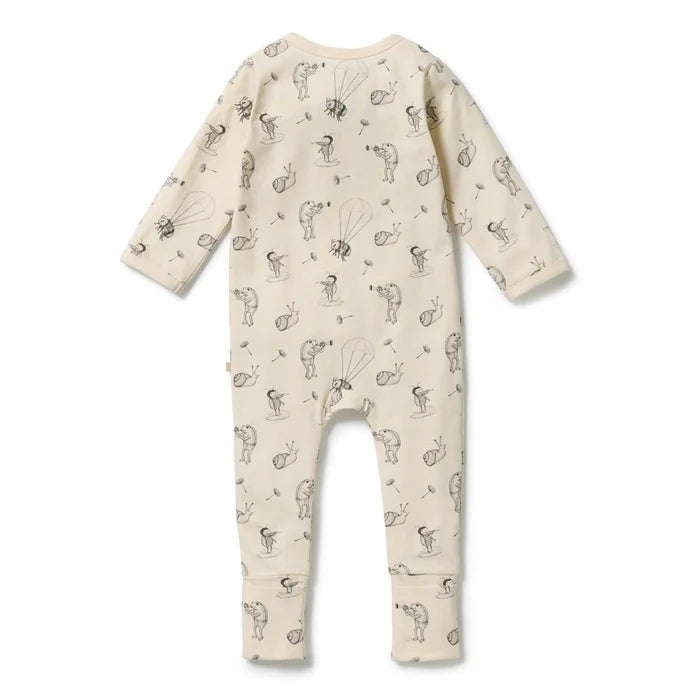 Wilson + Frenchy | Whispering Willows Organic Zipsuit With Feet