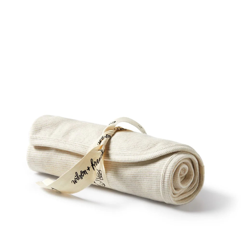 Wilson + Frenchy | Oatmeal Organic Stripe Rib Bunny Rug
