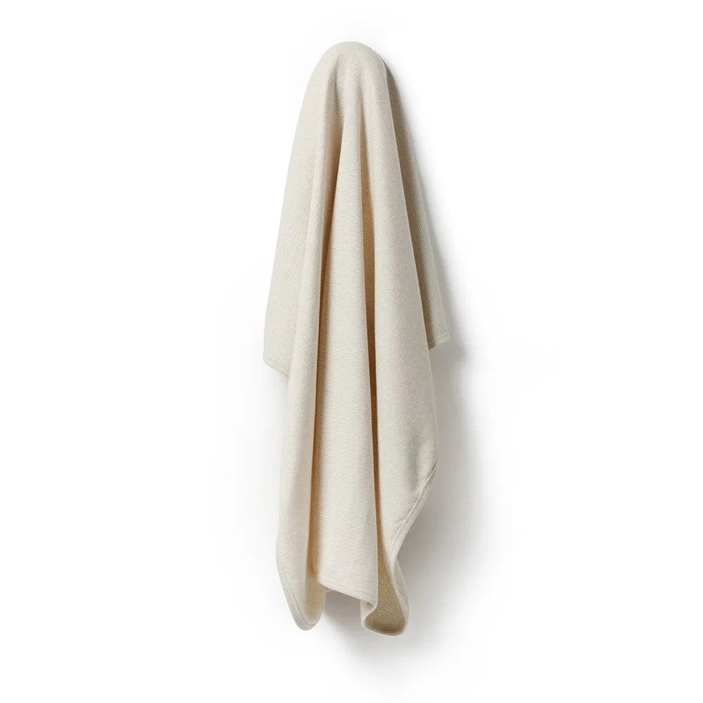 Wilson + Frenchy | Oatmeal Organic Stripe Rib Bunny Rug
