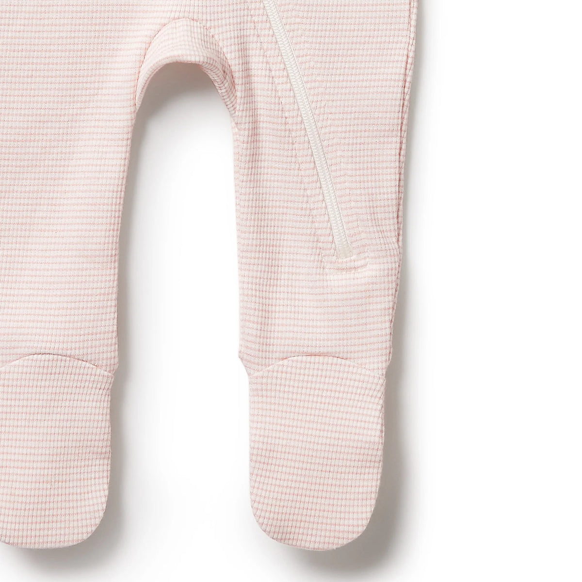 Wilson + Frenchy | Cantaloupe Organic Stripe Zipsuit With Feet