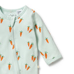 Wilson + Frenchy | Cute Carrots Organic Zip Suit With Feet