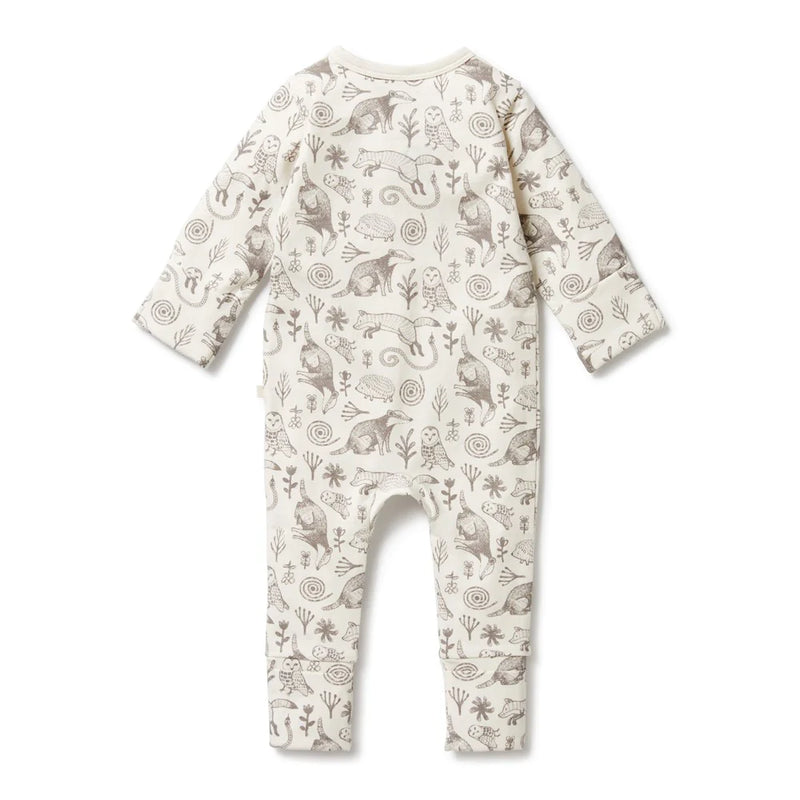 Wilson + Frenchy | Tribal Woods Organic Zipsuit with Feet