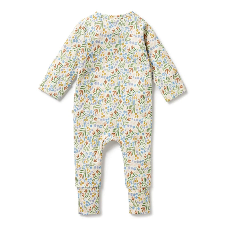 Wilson + Frenchy | Tinker Floral Organic Zipsuit with Feet