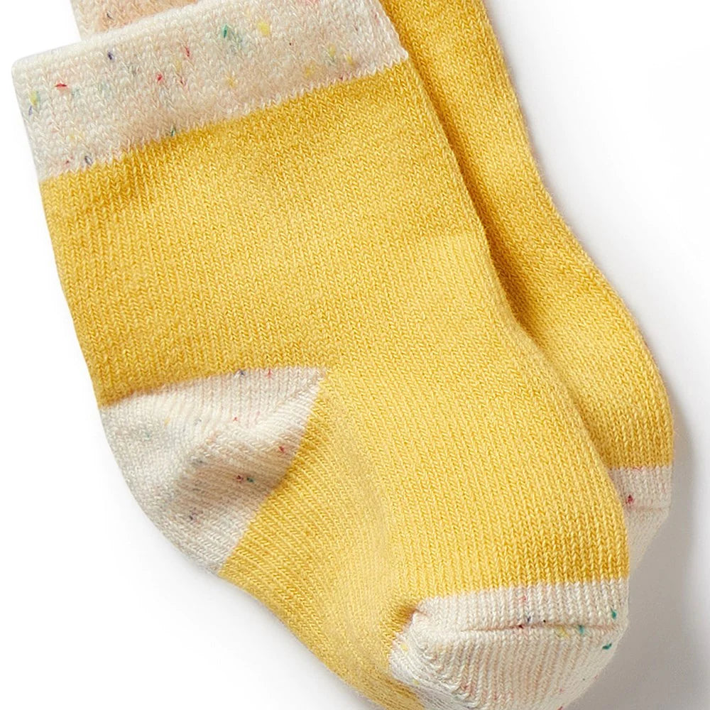 Wilson & Frenchy | Dijon, Pink, Fleck - 3PK BABY SOCKS