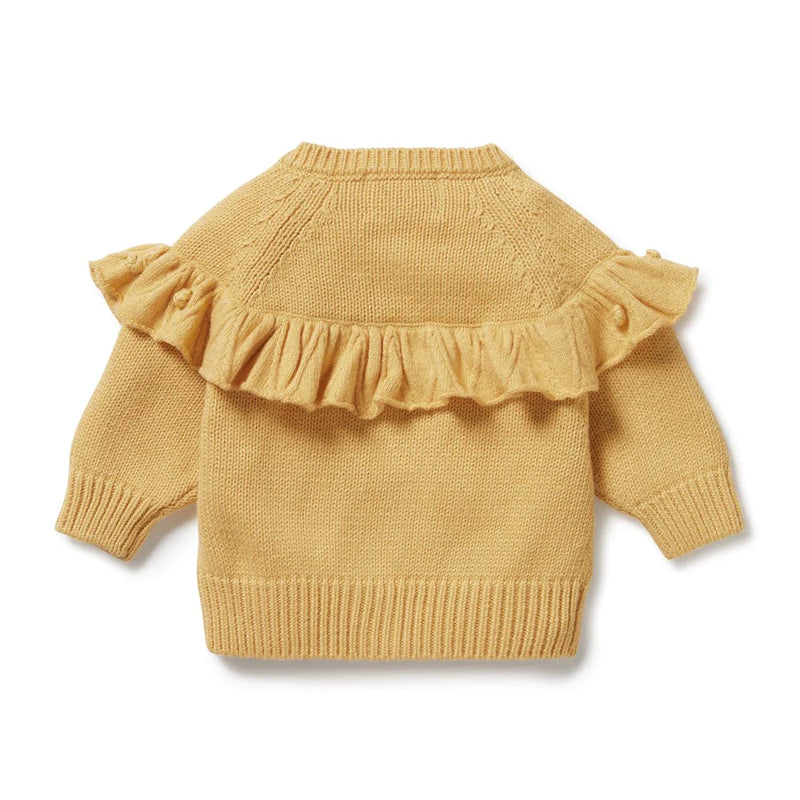 Wilson + Frenchy | Dijon Knitted Ruffle Cardigan