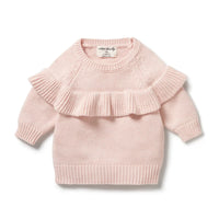 Wilson + Frenchy | Pink Knitted Ruffle Jumper