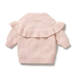 Wilson + Frenchy | Pink Knitted Ruffle Jumper