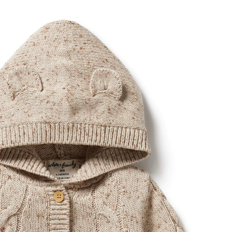 Wilson + Frenchy | Almond Fleck Knitted Cable Jacket