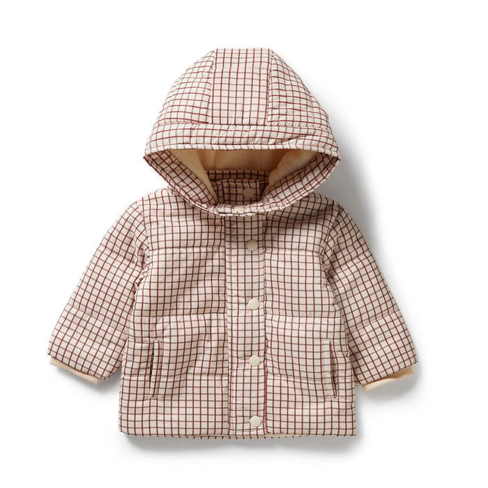 Wilson + Frenchy | Amber Check Puffer Jacket