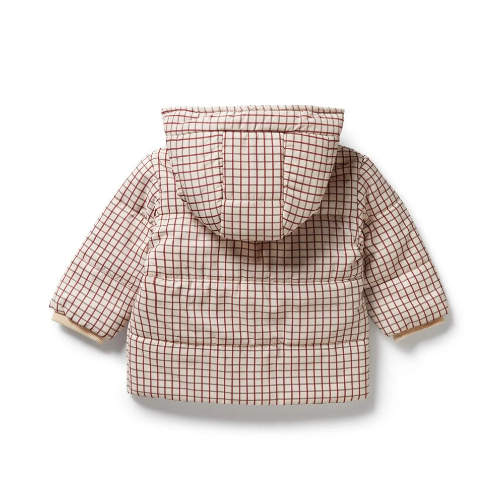 Wilson + Frenchy | Amber Check Puffer Jacket