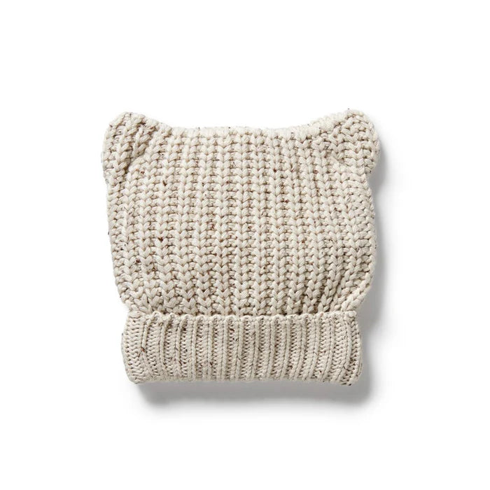 Wilson + Frenchy | Cookie & Cream Organic Knit Bear Hat