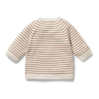 Wilson + Frenchy | Cinnamon Stripe Organic Knitted Kimono Cardigan