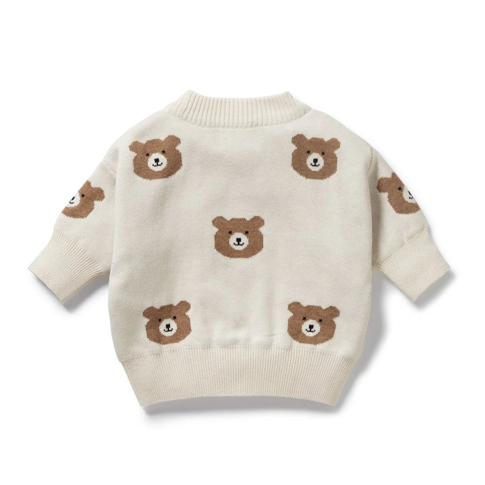 Wilson + Frenchy | Beary Cute Organic Knitted Jacquard Jumper