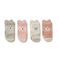 Wilson & Frenchy | Organic 4 Pack Baby Socks | Buttermilk, Oat, Fairy Pink, Plum