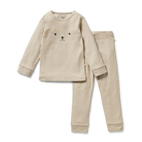 Wilson + Frenchy | Biscuit Organic Rib Long Sleeved Pyjamas
