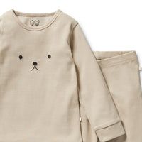 Wilson + Frenchy | Biscuit Organic Rib Long Sleeved Pyjamas