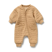 Wilson + Frenchy | Honey Fawn Organic Quilted Growsuit