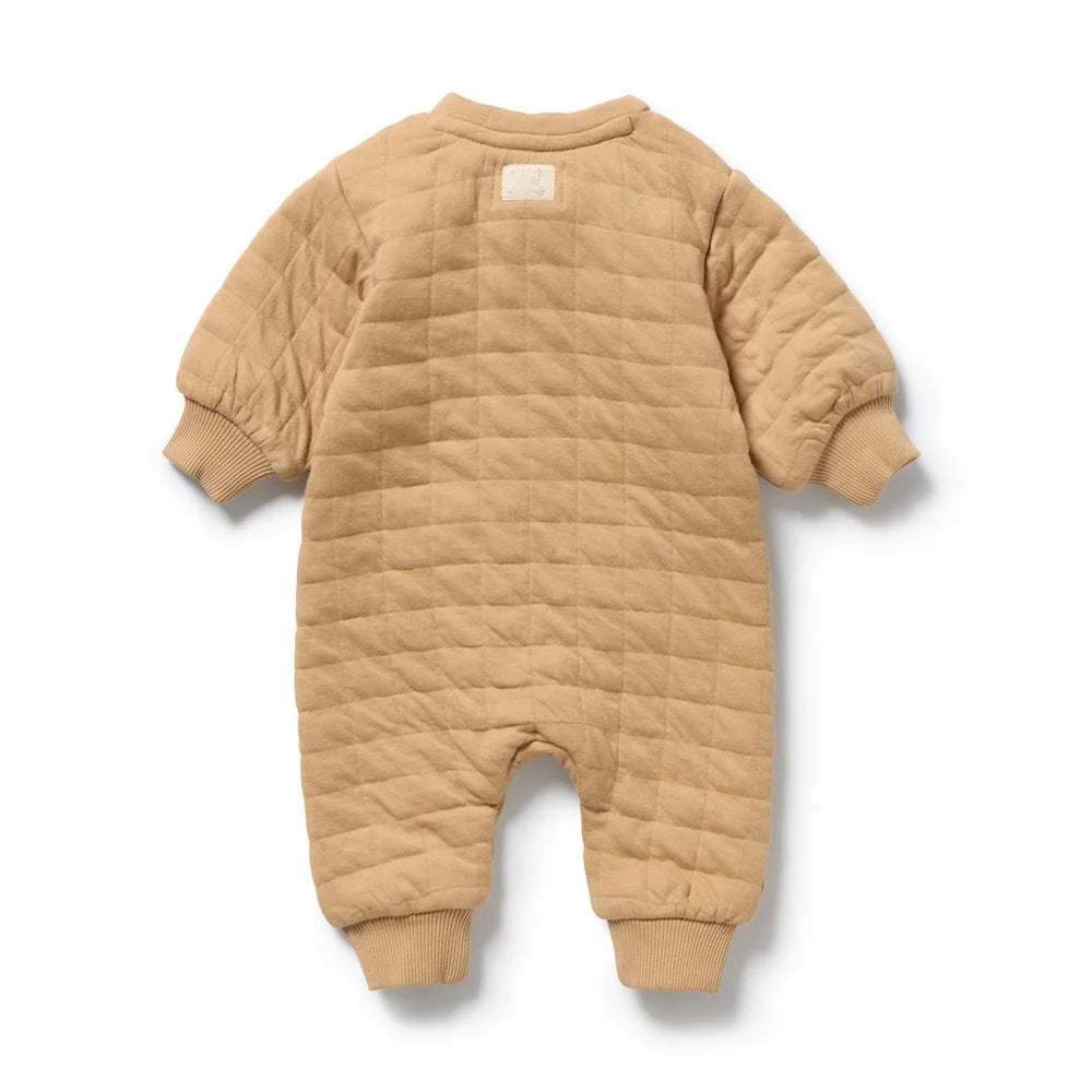 Wilson + Frenchy | Honey Fawn Organic Quilted Growsuit