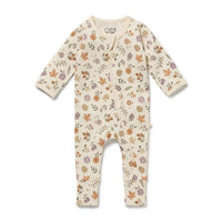 Wilson + Frenchy | Maple Glow Organic Zipsuit with feet