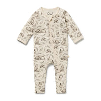 Wilson + Frenchy | Foxglove Forest Organic Zipsuit With Feet
