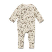 Wilson + Frenchy | Foxglove Forest Organic Zipsuit With Feet
