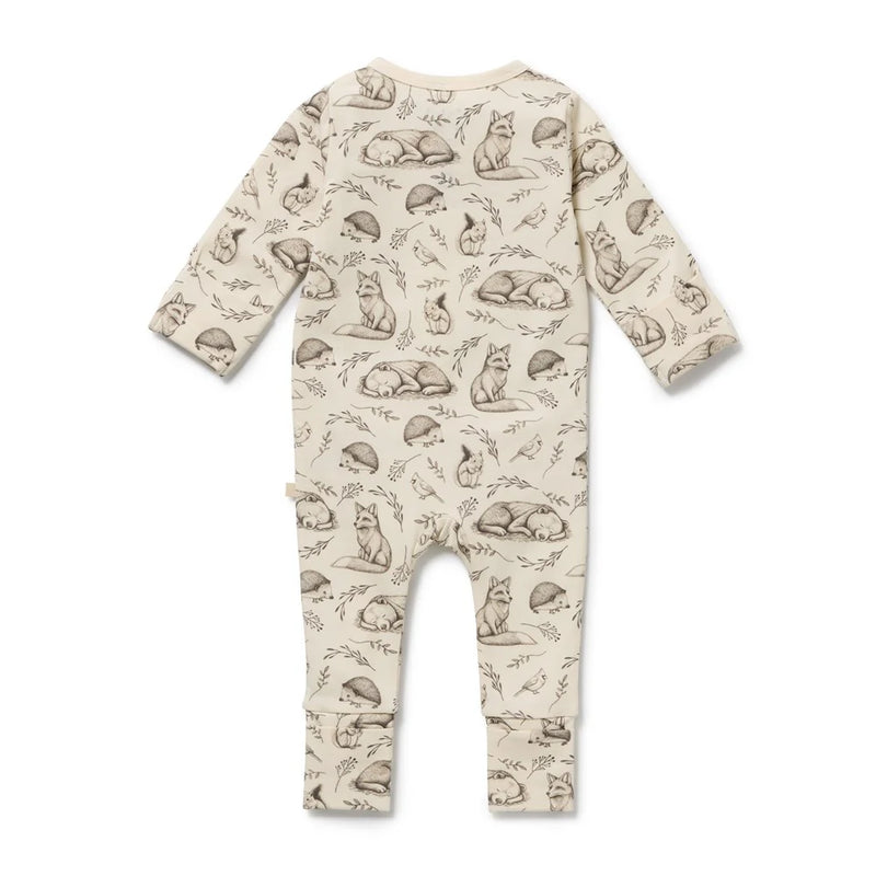 Wilson + Frenchy | Foxglove Forest Organic Zipsuit With Feet