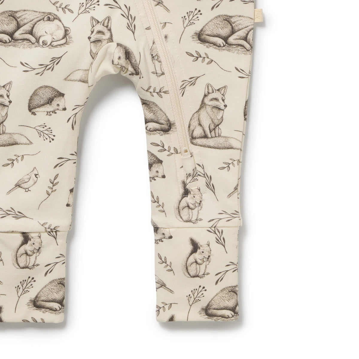 Wilson + Frenchy | Foxglove Forest Organic Zipsuit With Feet