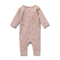 Wilson + Frenchy | Mini Mando Organic Waffle Ruffle Zipsuit