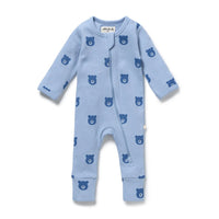 Wilson + Frenchy |  Bear Hugs Organic Waffle Zipsuit