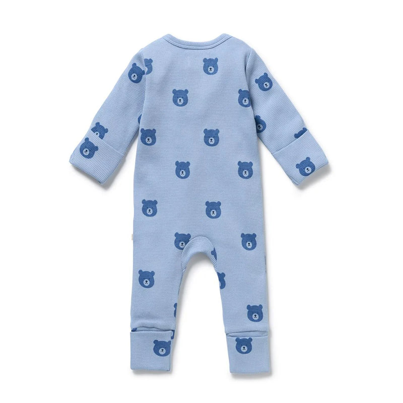 Wilson + Frenchy |  Bear Hugs Organic Waffle Zipsuit
