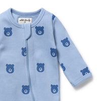 Wilson + Frenchy |  Bear Hugs Organic Waffle Zipsuit