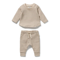 Wilson + Frenchy | Nutmeg Stripe Organic Waffle Set