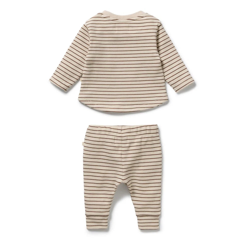 Wilson + Frenchy | Nutmeg Stripe Organic Waffle Set