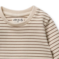 Wilson + Frenchy | Nutmeg Stripe Organic Waffle Set