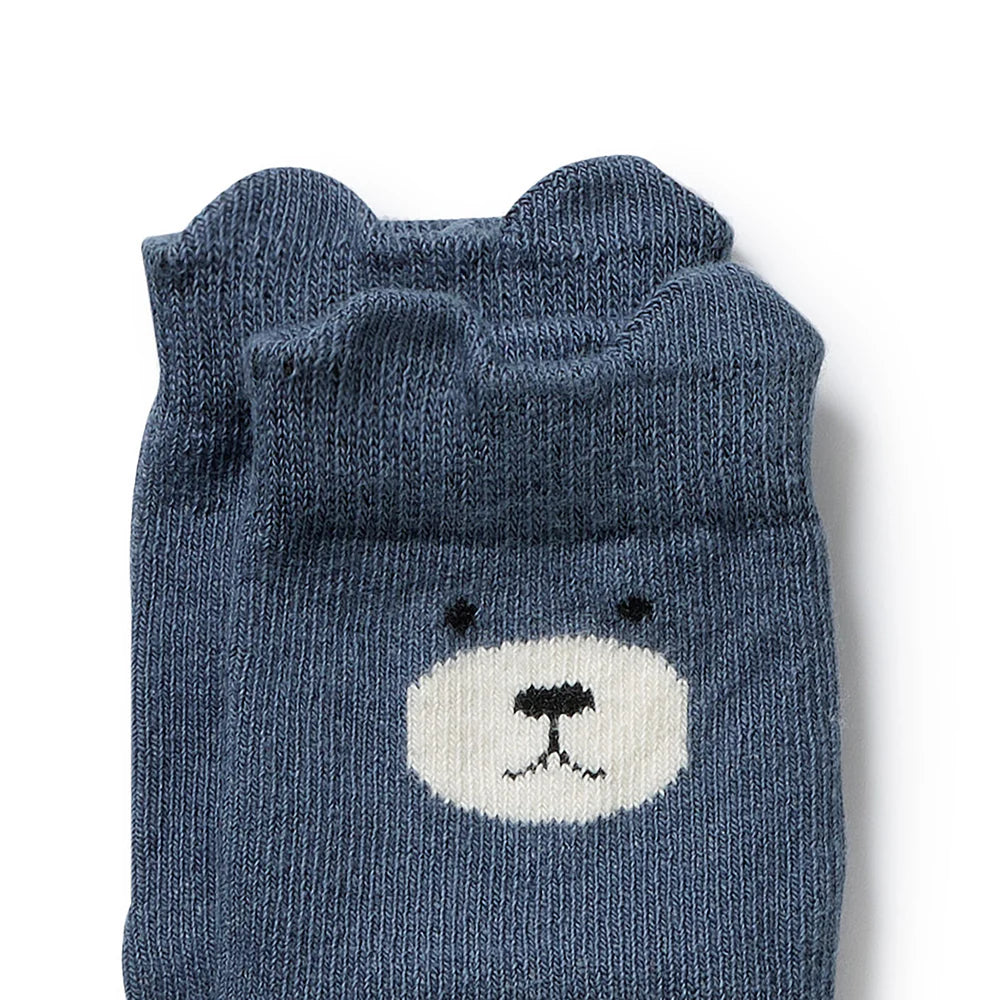 Wilson & Frenchy | Moss, Buttermilk, Storm Blue & Twilight Blue - Boys Organic Baby Socks