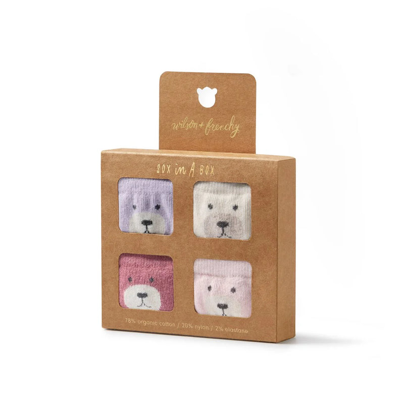 Wilson & Frenchy | Plum, Strawberry Cream, Lilac, Buttermilk - Girls Organic Baby Socks