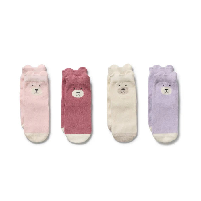 Wilson & Frenchy | Plum, Strawberry Cream, Lilac, Buttermilk - Girls Organic Baby Socks