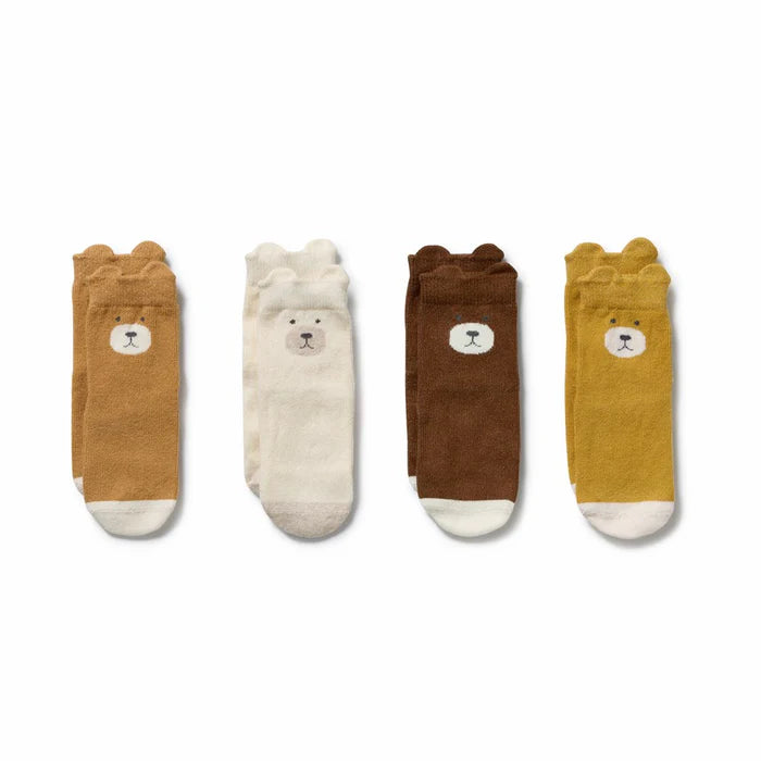 Wilson & Frenchy | Ochre, Twig, Buttermilk & Nutmeg - Unisex Organic Baby Socks