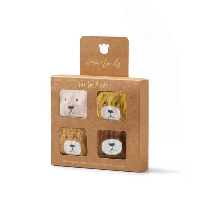 Wilson & Frenchy | Ochre, Twig, Buttermilk & Nutmeg - Unisex Organic Baby Socks