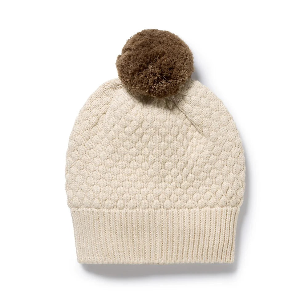 Wilson + Frenchy | Cream Organic Knitted Bubble Hat