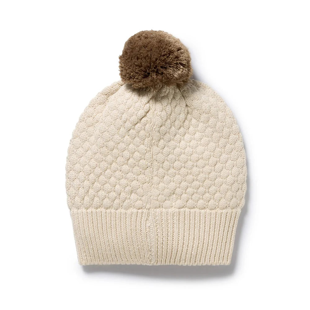 Wilson + Frenchy | Cream Organic Knitted Bubble Hat
