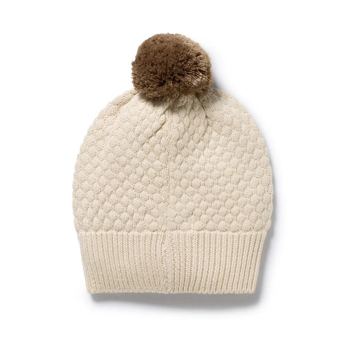 Wilson + Frenchy | Cream Organic Knitted Bubble Hat