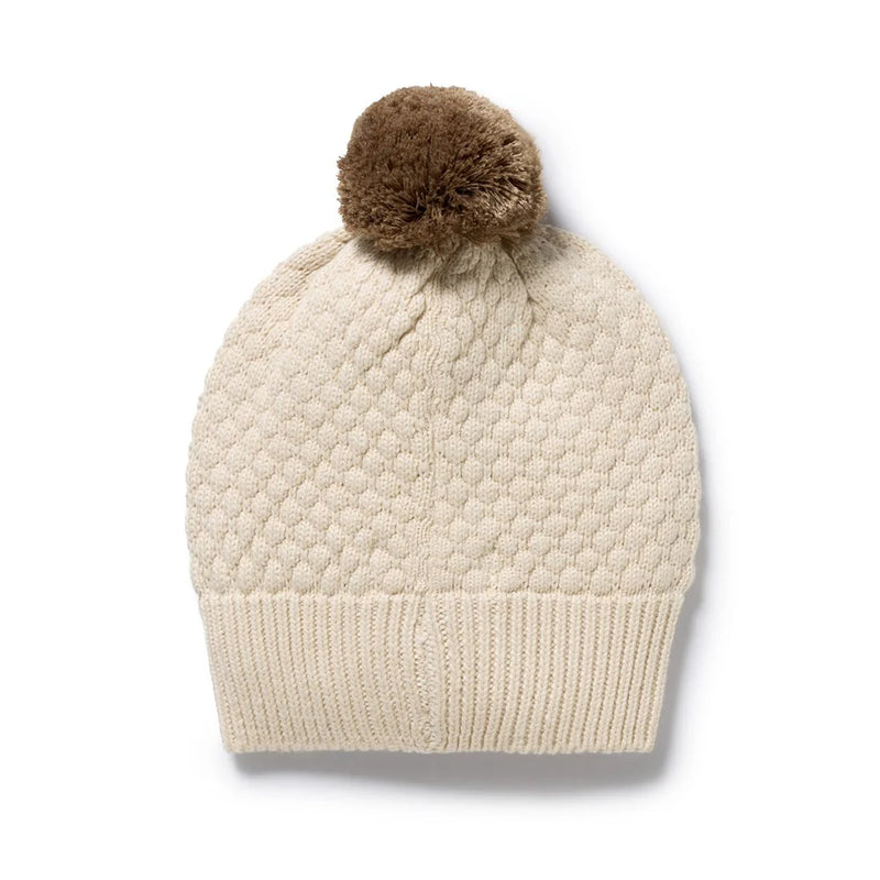 Wilson + Frenchy | Cream Organic Knitted Bubble Hat