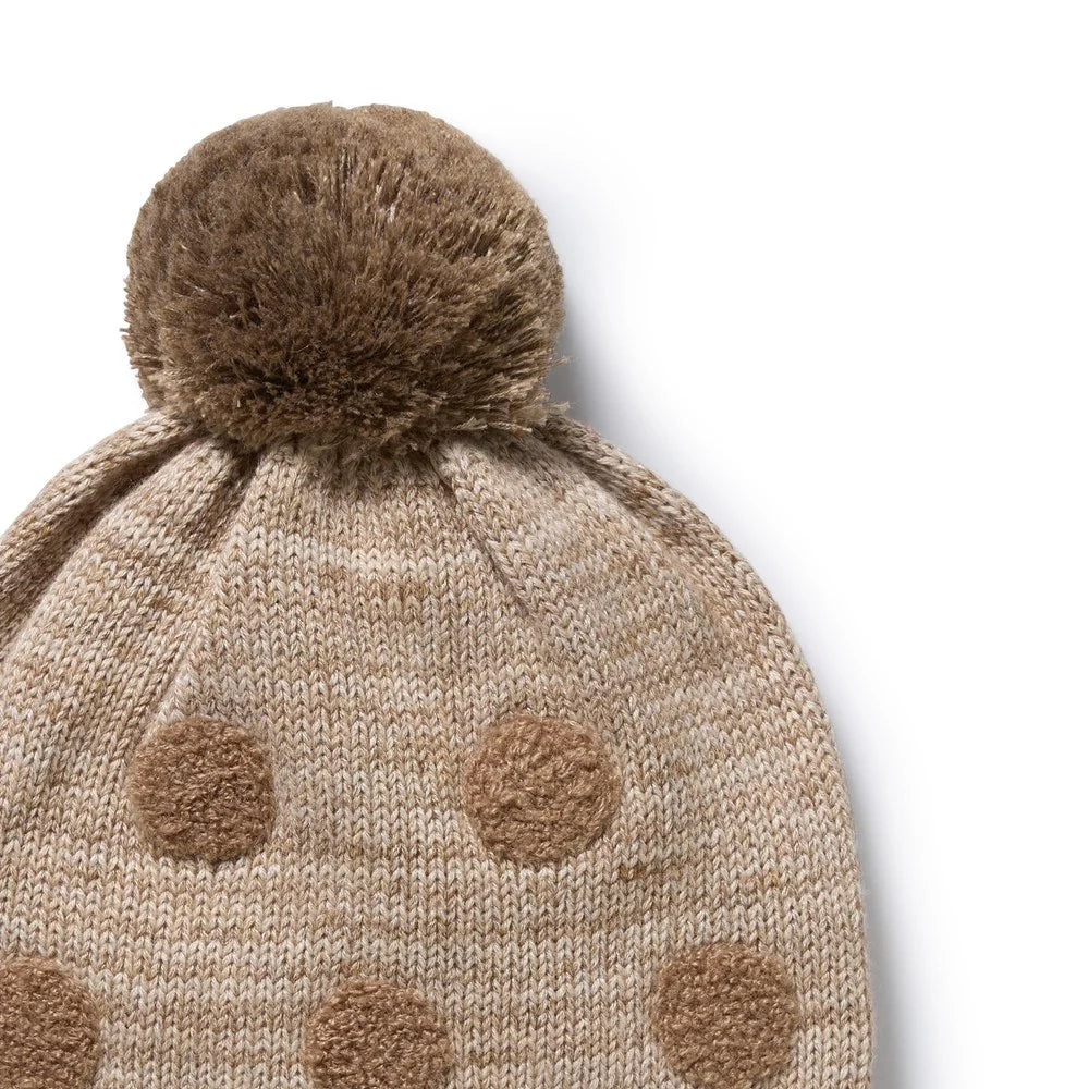 Wilson + Frenchy | Sandstone Organic Knitted Bauble Hat