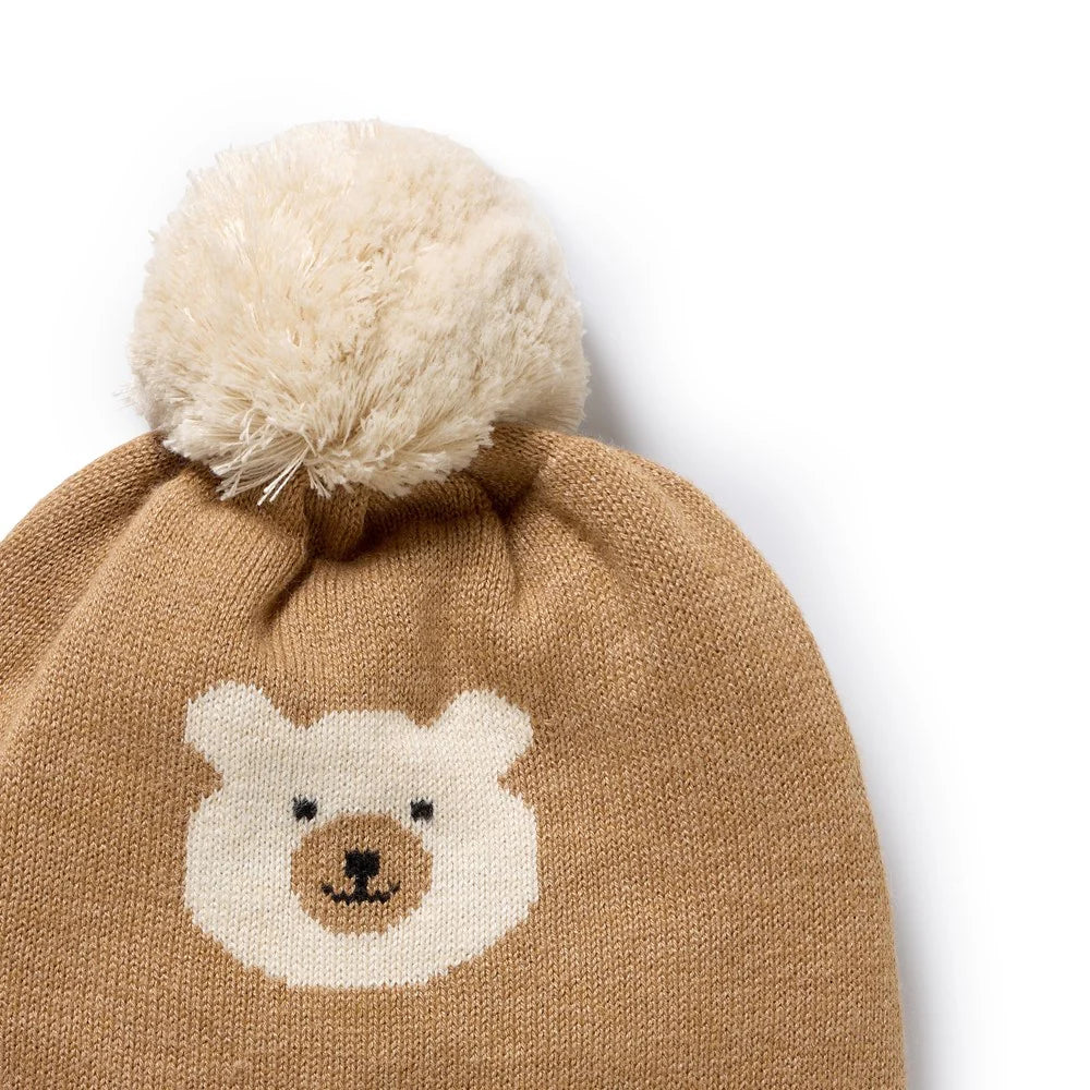 Wilson + Frenchy | Beary Cute Organic Knitted Jacquard Hat