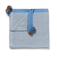 Wilson + Frenchy | Frosted Blue Organic Knitted Blanket