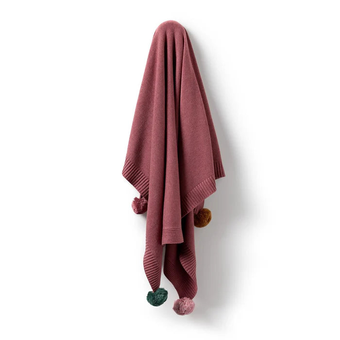 Wilson + Frenchy | Rhubarb Organic Knitted Blanket